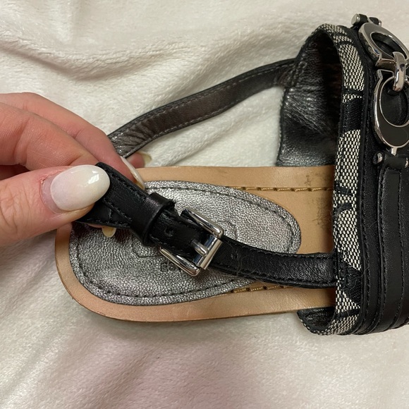 Coach Sandals Black and Tan Coach Hardware - Picture 6 of 9